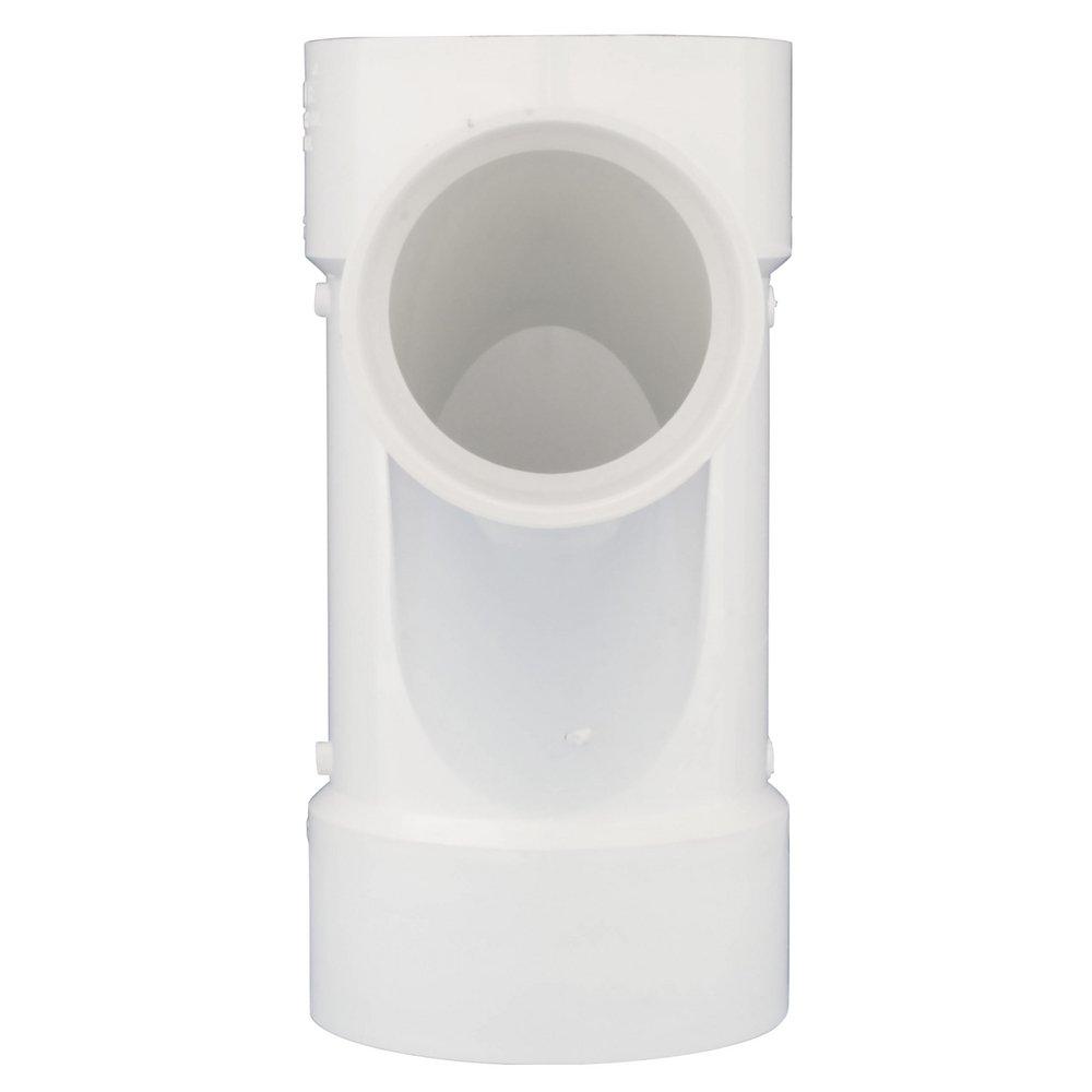 White PVC DWV 2-Piece Combination Wye 