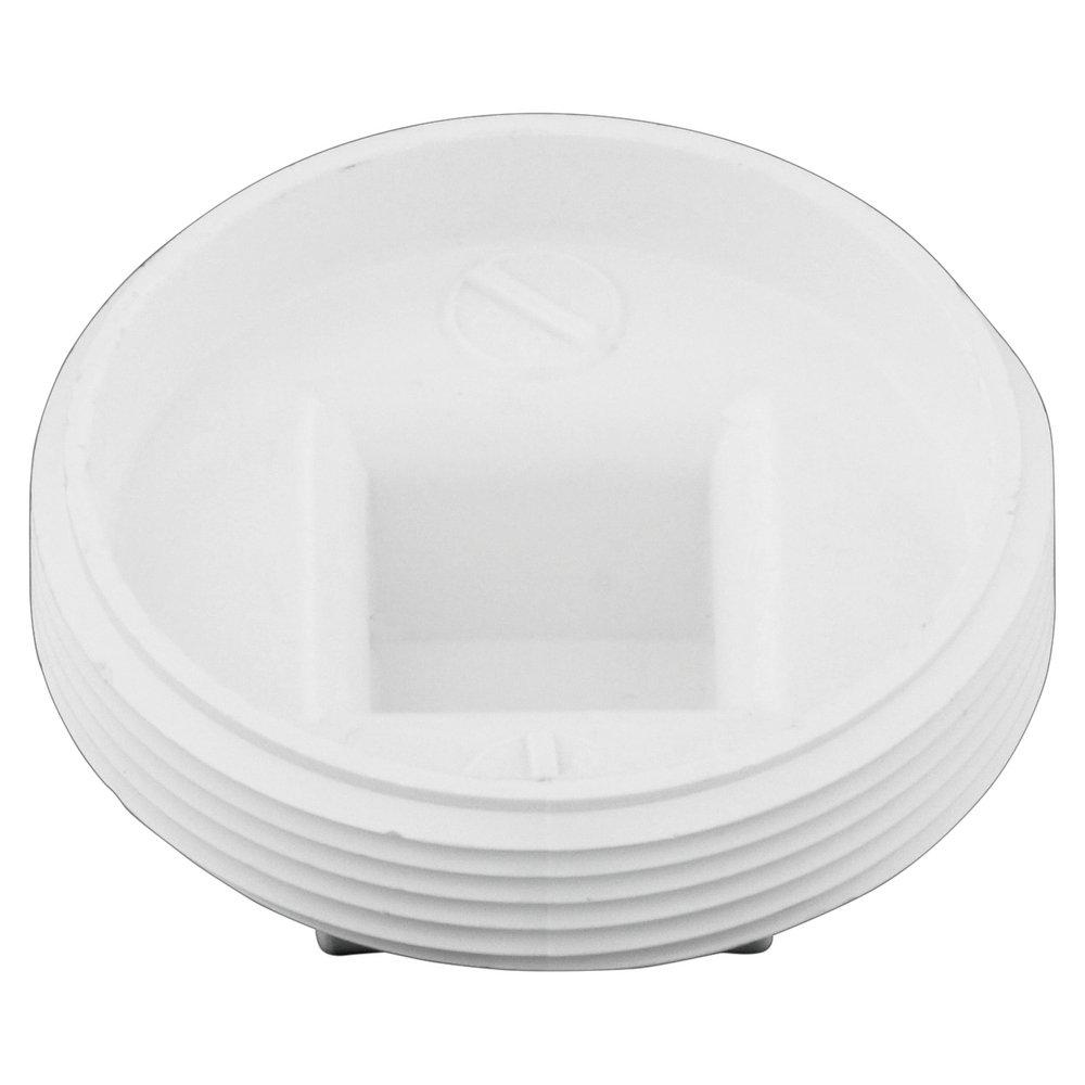 White PVC DWV Plug 