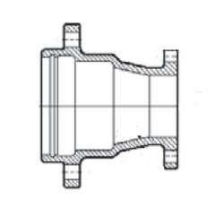 8 x 6 in. Flanged x Union Tight Ductile Iron C153 Reducer