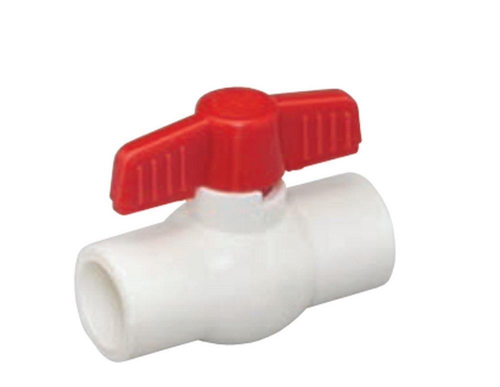 B&K White Plastic Full Port Slip Ball Valve 