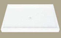 42 in. x 60 in. Shower Base with Center Drain in White