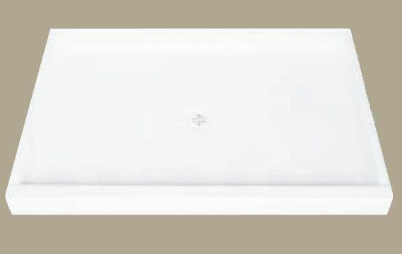 Florestone White 42 x 60 in. Fiberglass Reinforced Plastic Shower Base 