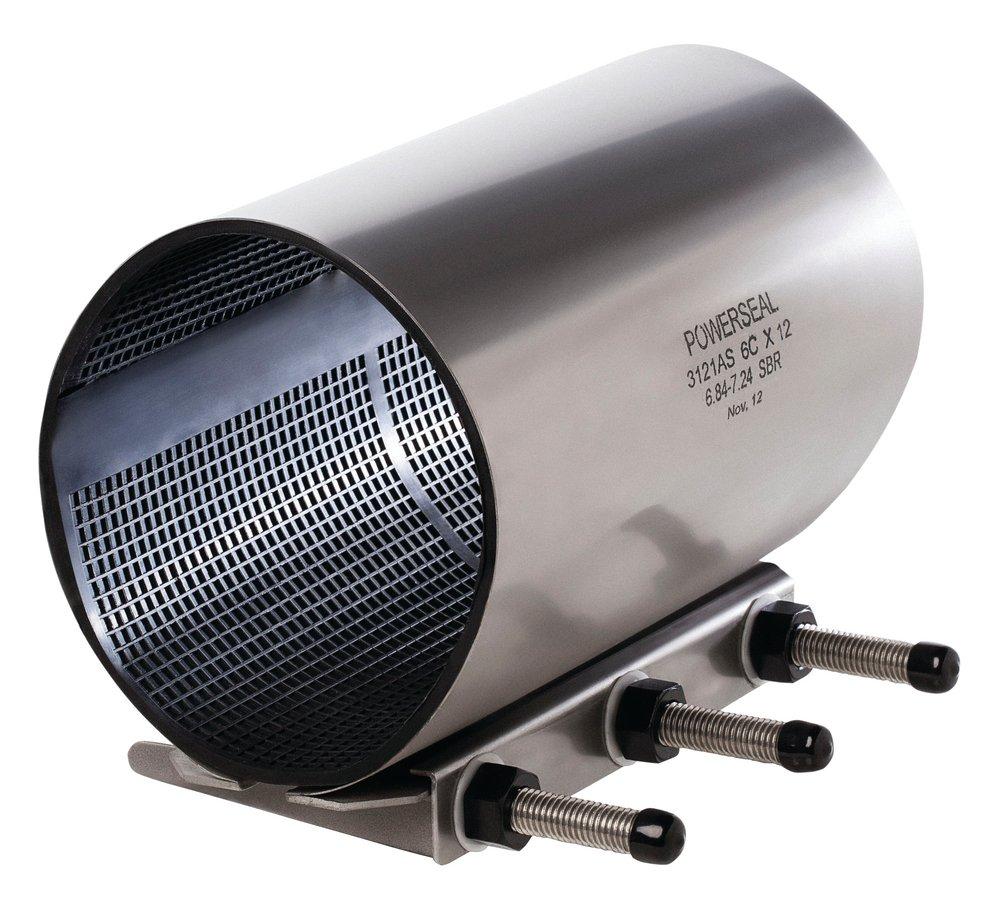 Powerseal Pipeline Products 10 in. All Stainless Complete Circle Pipe Bolt Repair Clamp 10.64 - 11.04 in. 