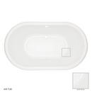 Signature Hardware White 72 x 42 in. Air Bath Drop-In Bathtub Front Drain 