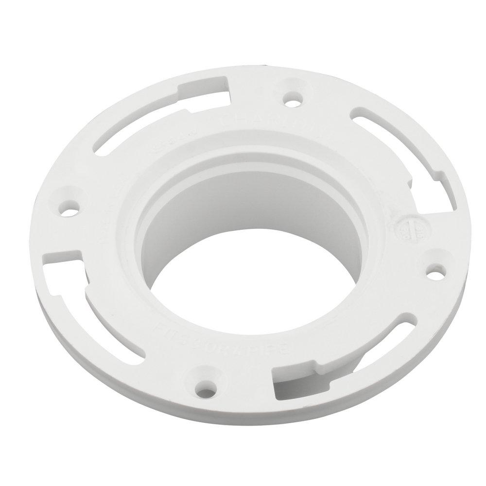 White Pipe PVC DWV Flush Closet Flange 