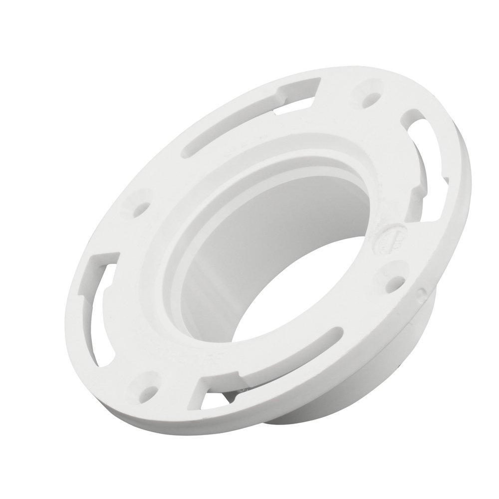White Pipe PVC DWV Flush Closet Flange 