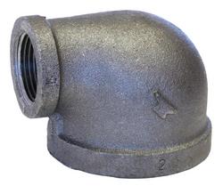 1 x 3/8 in. FNPT 150# Reducing Black Malleable Iron 90 Degree Elbow