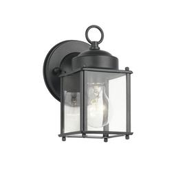 5 in. 60 W 1-Light Medium Lantern in Black