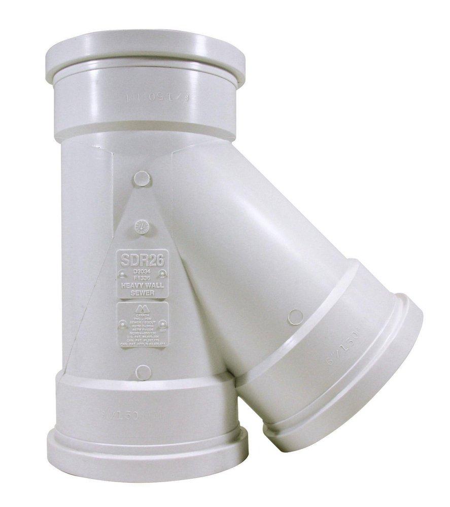 TRENCH TOUGH PLUS Gasket PVC Sch. 40 Double Sewer Wye (Fabricated) 