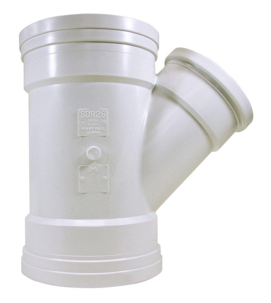 TRENCH TOUGH PLUS Gasket PVC Sch. 40 SDR 26 Sewer Wye 
