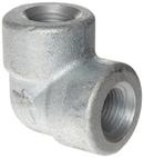 1/2 in. 3000# Galv A105 Threaded 90 Elbow Forged Steel Electroplated Galvanized