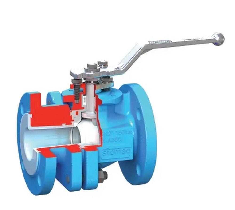 Atomac Ductile Iron Reduced Port Flanged 150# Ball Valve 