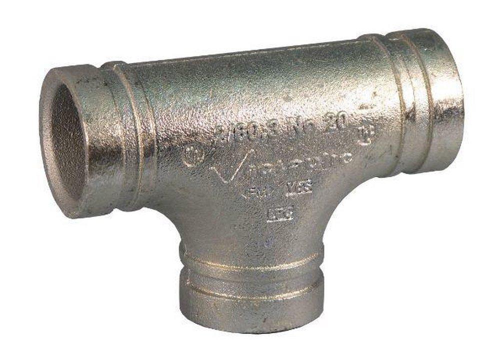 Victaulic Orange Grooved Hot Dipped Galvanized Ductile Iron Tee 