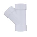 White PVC DWV Wye 