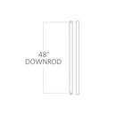 Visual Comfort & Co. Fan Brushed Steel Fan Downrod in Brushed Steel 