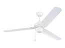 54 x 14-4/5 in. 97W 3-Blade 1-Light Ceiling Fan in White