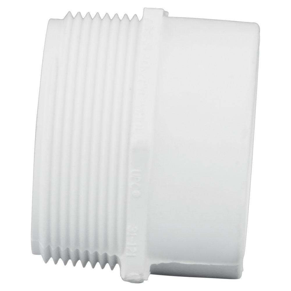 White PVC DWV Male Trap Adapter (Without Washer & Nut) 