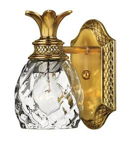 100W 1-Light Wall Sconce in Burnished Brass
