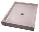 National Bathing Products White 48 x 32 in. Fiberglass Reinforced Plastic Shower Base with Center Drain 