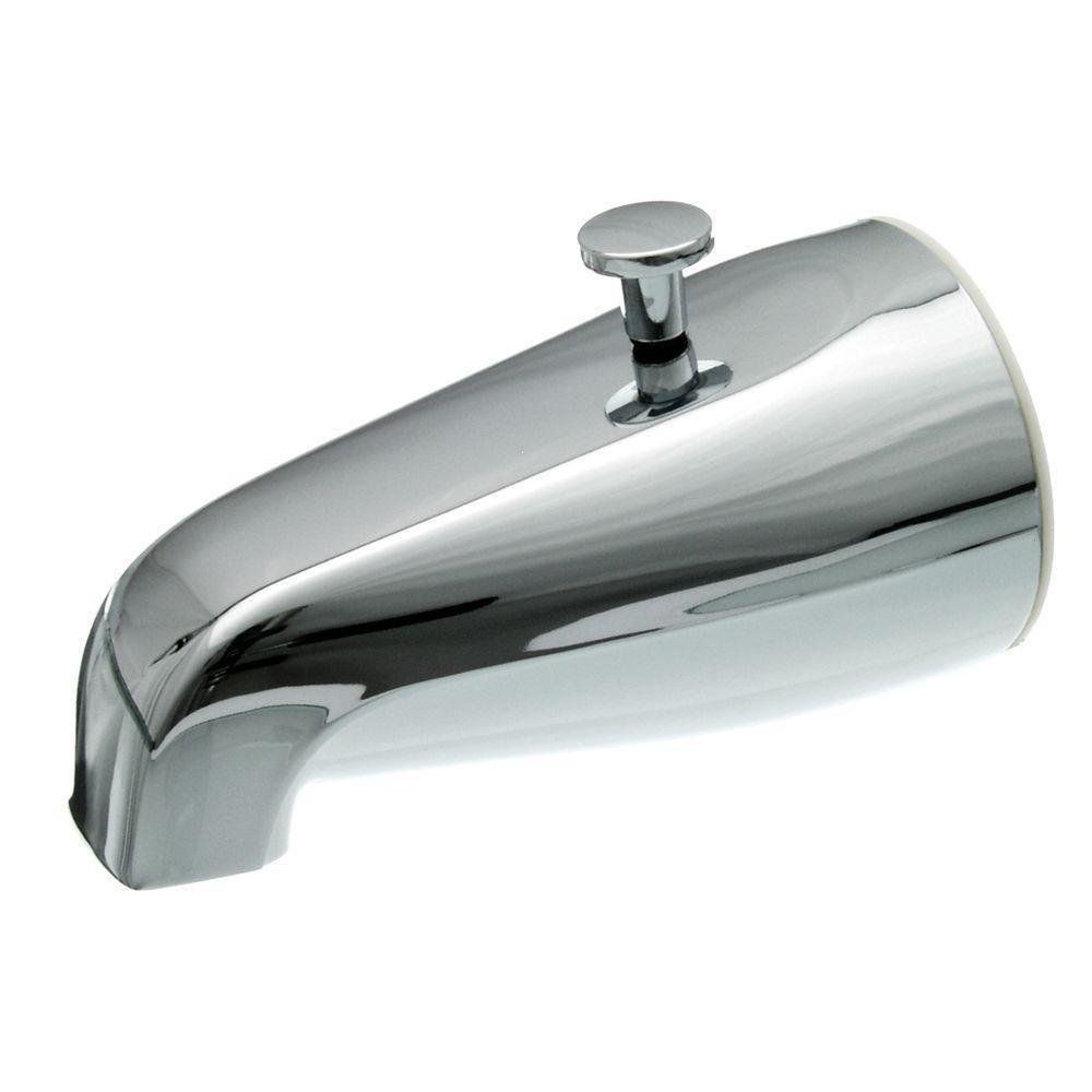 B & K Industries Polished Chrome Diverter Brass Tub Spout 