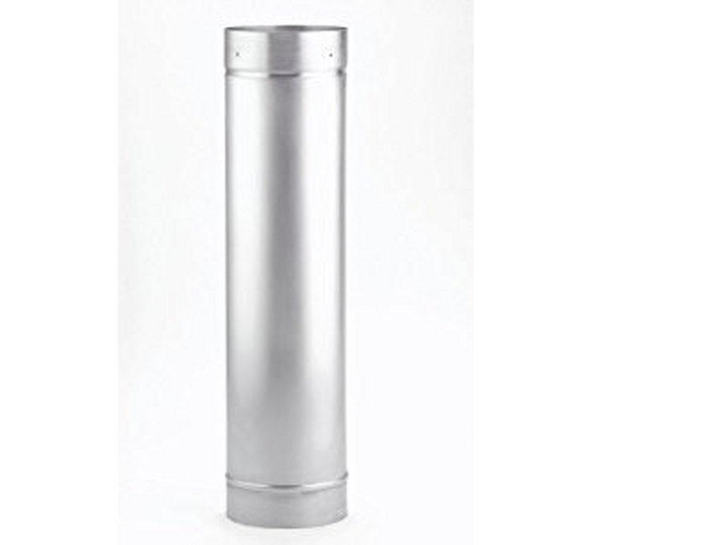 Heat-Fab 48 in. Gas Vent Pipe Stainless Steel 