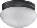 60 W 1-Light Medium Flush Mount Ceiling with Faux Alabaster Glass in Toasted Sienna