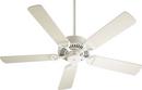 Quorum International Antique White 66W 5-Blade Ceiling Fan with 52 in. Blade Span and Light Kit 