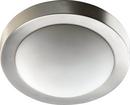 11 in. Contemporary Flush Mount Ceiling Fixture in Satin Nickel
