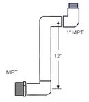 LASCO Fittings White 1 in. MIPT PVC Swing Joint 