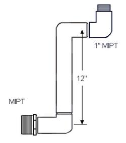 1 x 12 in. MIPT PVC Swing Joint