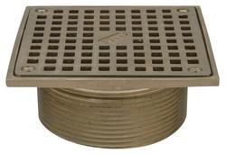 6 in. Square Top Station Strainer in Bronze/Nickel Bronze