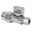 1/2 x 3/8 in. Solvent Weld x Compression Lever Handle Straight Supply Stop Valve in Chrome Plated