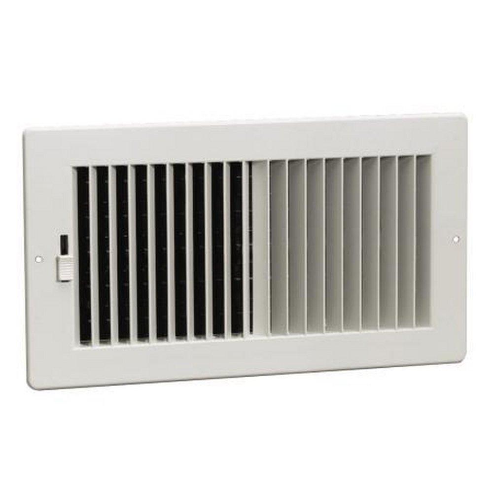 Hart & Cooley White 4 in. Ceiling and Sidewall Ceiling & Sidewall Register in White 2-way Plastic 