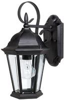 16 in. Height 100 W 1-Light Medium Lantern in Black