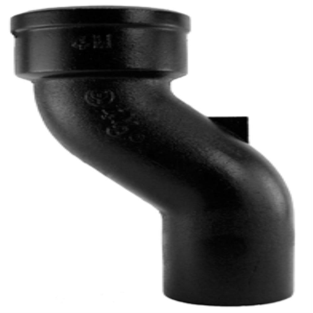 Black Spigot x Hub 45 Degree Cast Iron Reducing Offset 