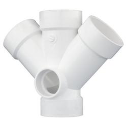3 x 3 x 2 x 2  in. PVC DWV Double Wye