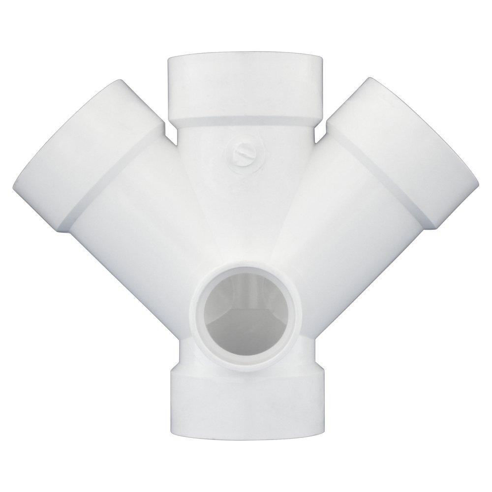 White PVC DWV Double Wye 