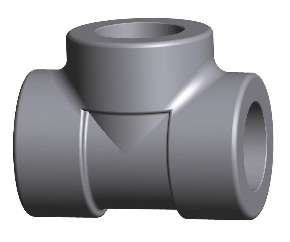 1 in. x 1 in. x 1/4 in. 3000# Socket Weld Tee;Reducing Forged Steel A105 