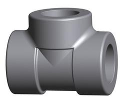 1 in. x 1 in. x 1/4 in. 3000# Socket Weld Tee;Reducing Forged Steel A105