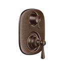 Two Handle Pressure Balancing Valve Trim with Integrated Diverter in Oil Rubbed Bronze