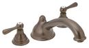 19 gpm 3 or 4-Hole Roman Tub Faucet Trim with Double Lever Handle in Oil Rubbed Bronze