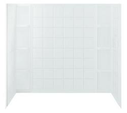 60 x 37-1/2 x 54-1/4 in. Tub & Shower Wall Set in White