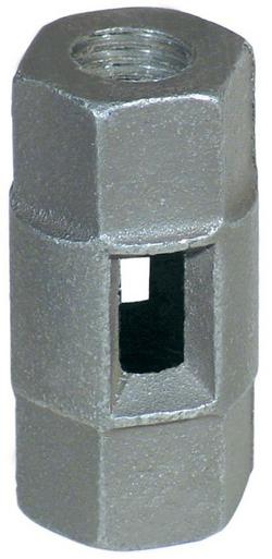Malleable Iron Straight Rod Coupling in Black