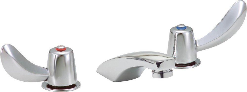 Delta Faucet Chrome Two Handle Bathroom Sink Faucet Three Hole Without Pop Up 
