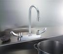 Delta Faucet Chrome Two Handle Wristblade Deck Mount Service Faucet 