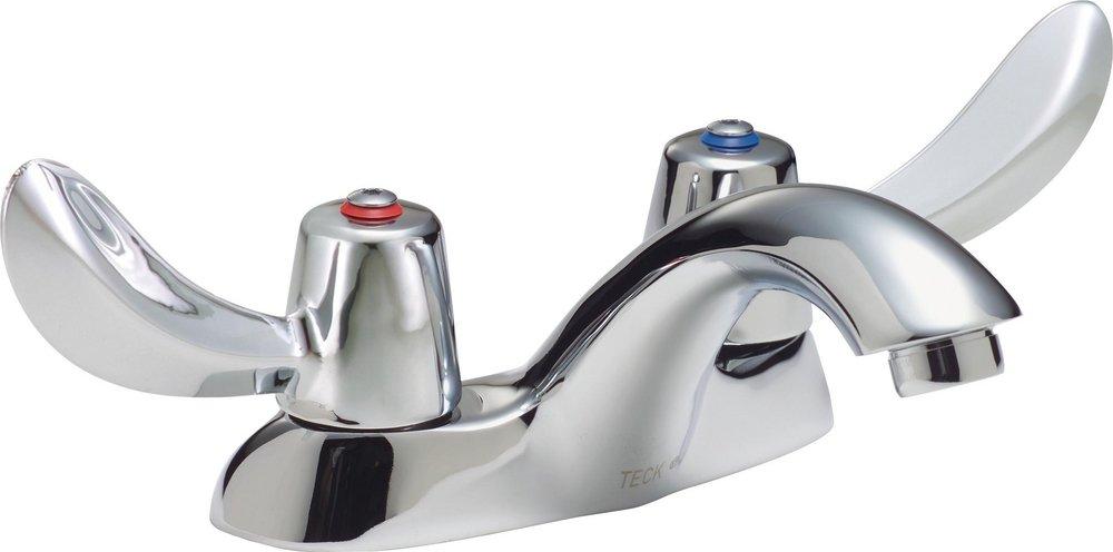 Delta Faucet Chrome Two Handle Centerset Bathroom Sink Faucet 