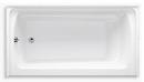 Sterling White 60 x 32-1/8 in. Soaker Alcove Bathtub Left Drain 