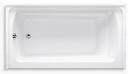 Sterling White 60 x 32-1/8 in. Soaker Alcove Bathtub Left Drain 