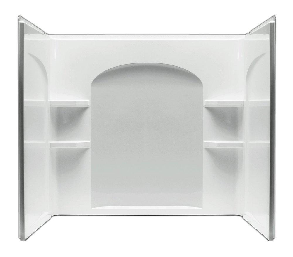 Sterling White 60 x 33-1/4 x 75-1/4 in. Tub & Shower Wall 