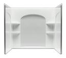 60 x 33-1/4 x 75-1/4 in. Tub & Shower Wall in White